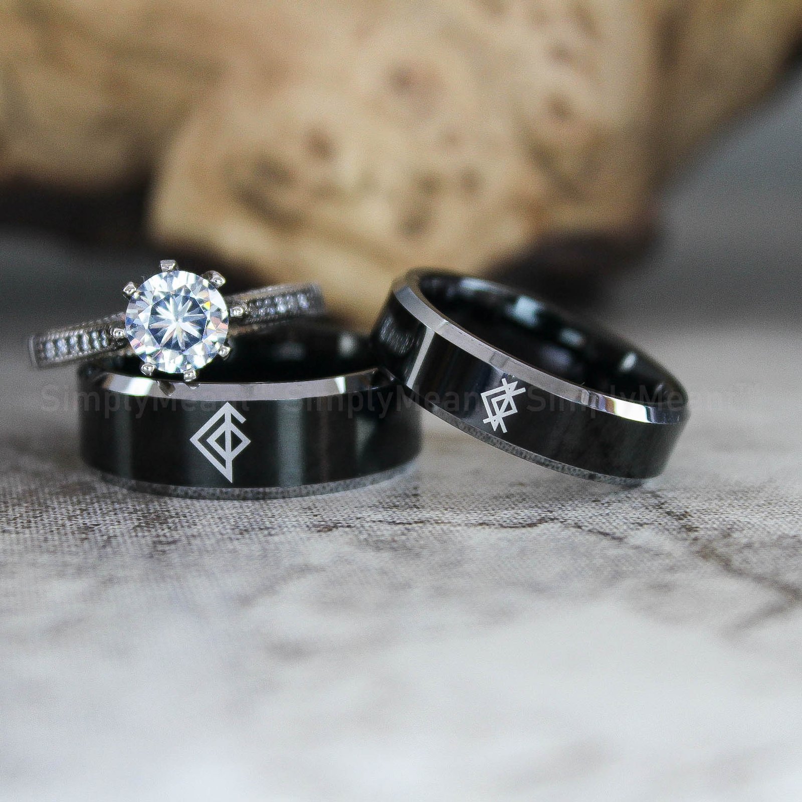 IMG_2601 Runes Rings, Til Valhalla Rings, Til Valhalla Wedding Bands, Nordic Runes Rings - Image 1