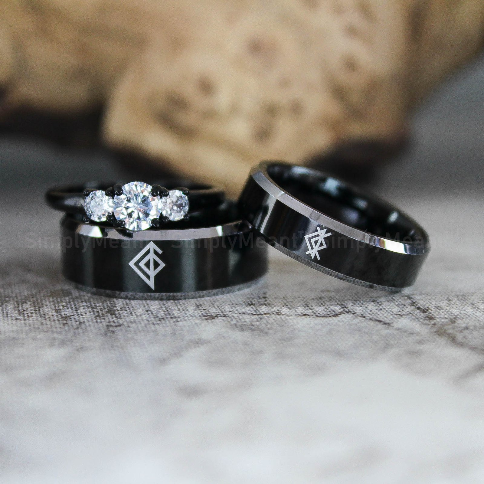 IMG_2602 Runes Rings, Til Valhalla Rings, Til Valhalla Wedding Bands, Nordic Runes Rings - Image 1