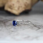 Ride or Die Rings, Blue Wedding Bands, Couple Ring Set, Matching Couple Rings - Image 4