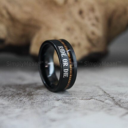Ride or Die Ring, Ride or Die, Ride or Die Wedding Ring, Ride or Die Wedding Band, Rose Gold Wedding Ring, Rose Gold Wedding Band, Biker Ring