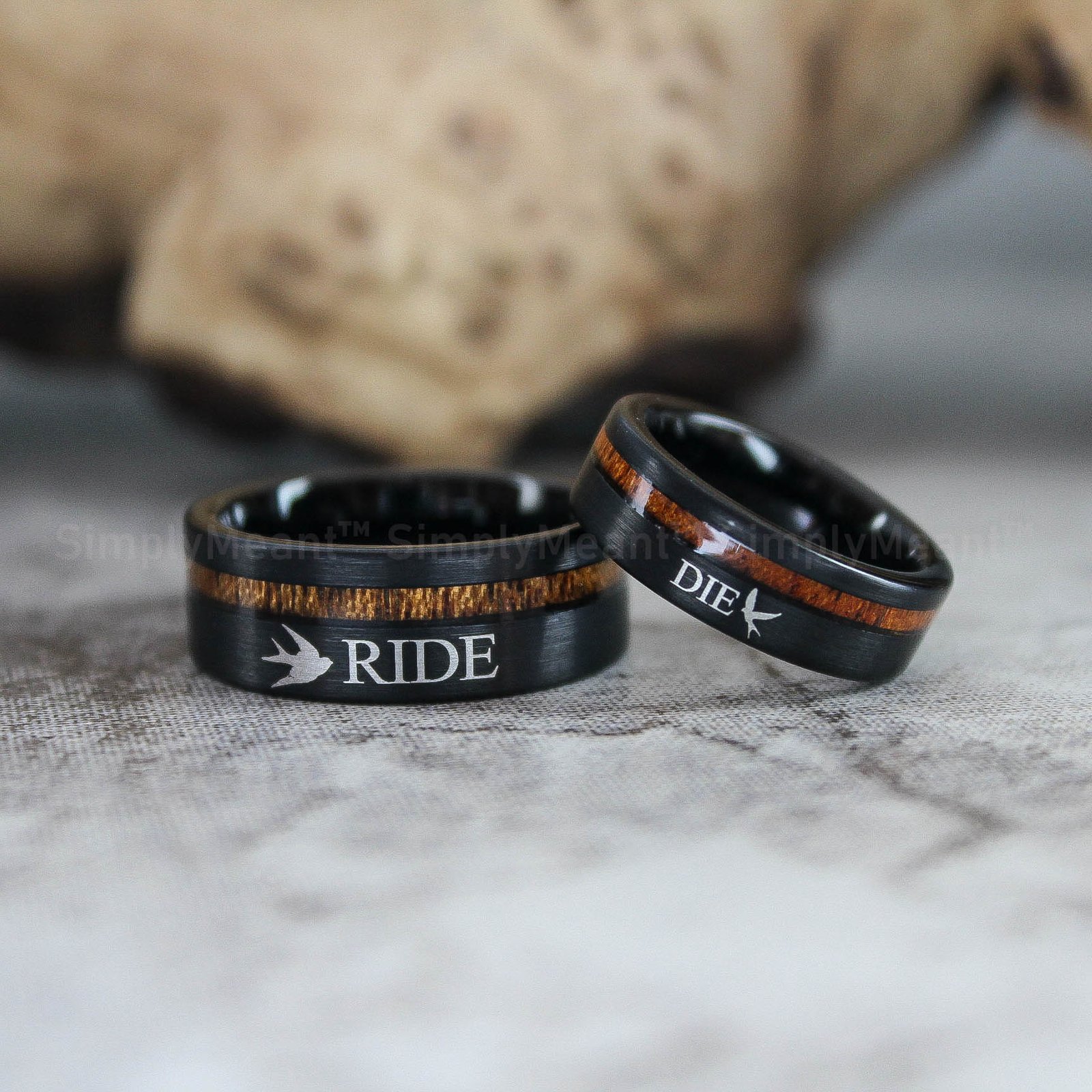 IMG_2618 Ride or Die Rings, Ride or Die, Ride or Die Wedding Rings, Ride or Die Wedding Bands, Black Wedding Rings, Black Wedding Bands, Biker Rings - Image 1