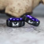 Wolves Rings, Howling Wolves Wedding Bands, Wolf Jewelry - Image 3