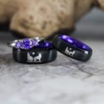 Wolves Rings, Howling Wolves Wedding Bands, Wolf Jewelry