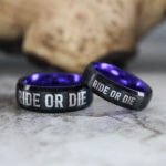 Ride or Die Rings, Ride or Die, Ride or Die Wedding Rings, Ride or Die Wedding Bands, Black Wedding Rings, Black Wedding Bands, Biker Rings