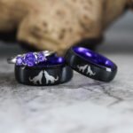 Wolves Rings, Howling Wolves Wedding Bands, Wolf Jewelry