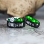 Ride or Die Rings, Ride or Die, Ride or Die Wedding Rings, Ride or Die Wedding Bands, Black Wedding Rings, Black Wedding Bands, Biker Rings