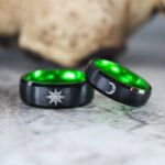 Sun and Moon Rings, Sun and Moon Wedding Bands, Sun and Moon Jewelry, Couple Rings - Image 3