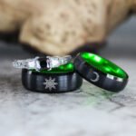 Sun and Moon Rings, Sun and Moon Wedding Bands, Sun and Moon Jewelry, Couple Rings
