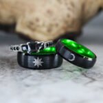 Sun and Moon Rings, Sun and Moon Wedding Bands, Sun and Moon Jewelry, Couple Rings