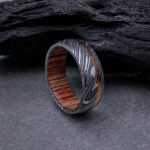 Damascus Steel Ring, Damascus Steel Wedding Band, Damascus Steel Wedding Ring - Image 3