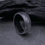 Damascus Steel Ring, Damascus Steel Wedding Band, Damascus Steel Wedding Ring - Image 3
