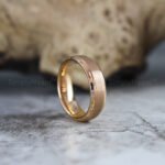 Rose Gold Wedding Band, Rose Gold Wedding Ring, Rose Gold Tungsten Ring, Rose Gold Ring