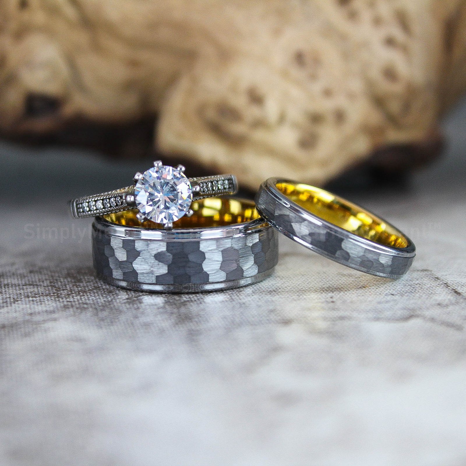 IMG_2759 Hammered Rings, Silver Wedding Bands, Hammered Wedding Bands, Silver Wedding Rings - Image 1