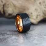 Hammered Rings, Black Wedding Bands, Hammered Wedding Bands, Black Wedding Rings - Image 3