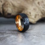 Hammered Rings, Black Wedding Bands, Hammered Wedding Bands, Black Wedding Rings - Image 4