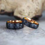 Hammered Rings, Black Wedding Bands, Hammered Wedding Bands, Black Wedding Rings - Image 3