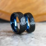 Hammered Rings, Black Wedding Bands, Hammered Wedding Bands, Black Wedding Rings - Image 4
