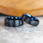 Hammered Rings, Black Wedding Bands, Hammered Wedding Bands, Black Wedding Rings - Image 5