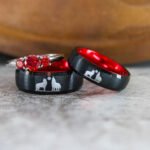 Wolves Rings, Howling Wolves Wedding Bands, Wolf Jewelry