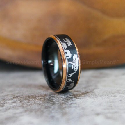 Savanna Ring, African Safari Ring, African Landscape Ring, Big Five Game Animals, African Savanna Ring, Serengeti Ring, African Jewelry