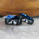 Wolves Rings, Howling Wolves Wedding Bands, Wolf Jewelry