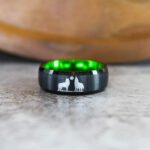 Wolves Rings, Howling Wolves Wedding Bands, Wolf Jewelry - Image 4