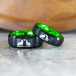 Wolves Rings, Howling Wolves Wedding Bands, Wolf Jewelry