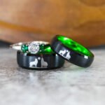 Wolves Rings, Howling Wolves Wedding Bands, Wolf Jewelry