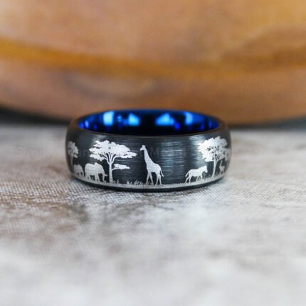 Savanna Ring, African Safari Ring, African Landscape Ring, Big Five Game Animals, African Savanna Ring, Serengeti Ring, African Jewelry