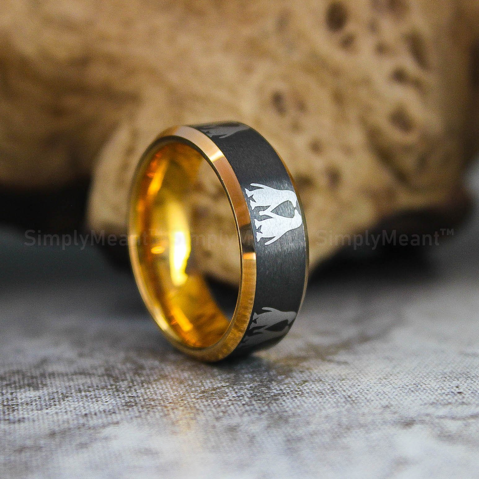 IMG_2843 Penguins Ring, Penguins Wedding Band, Penguins Wedding Ring, Penguins Jewelry - Image 1